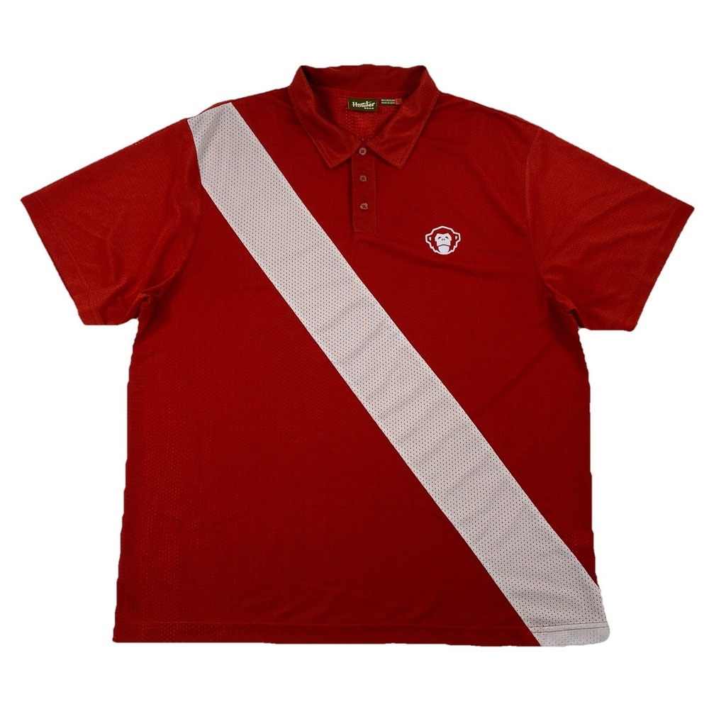 Howler Bros Tech Polo Shirt Men's XL Red White Strip
